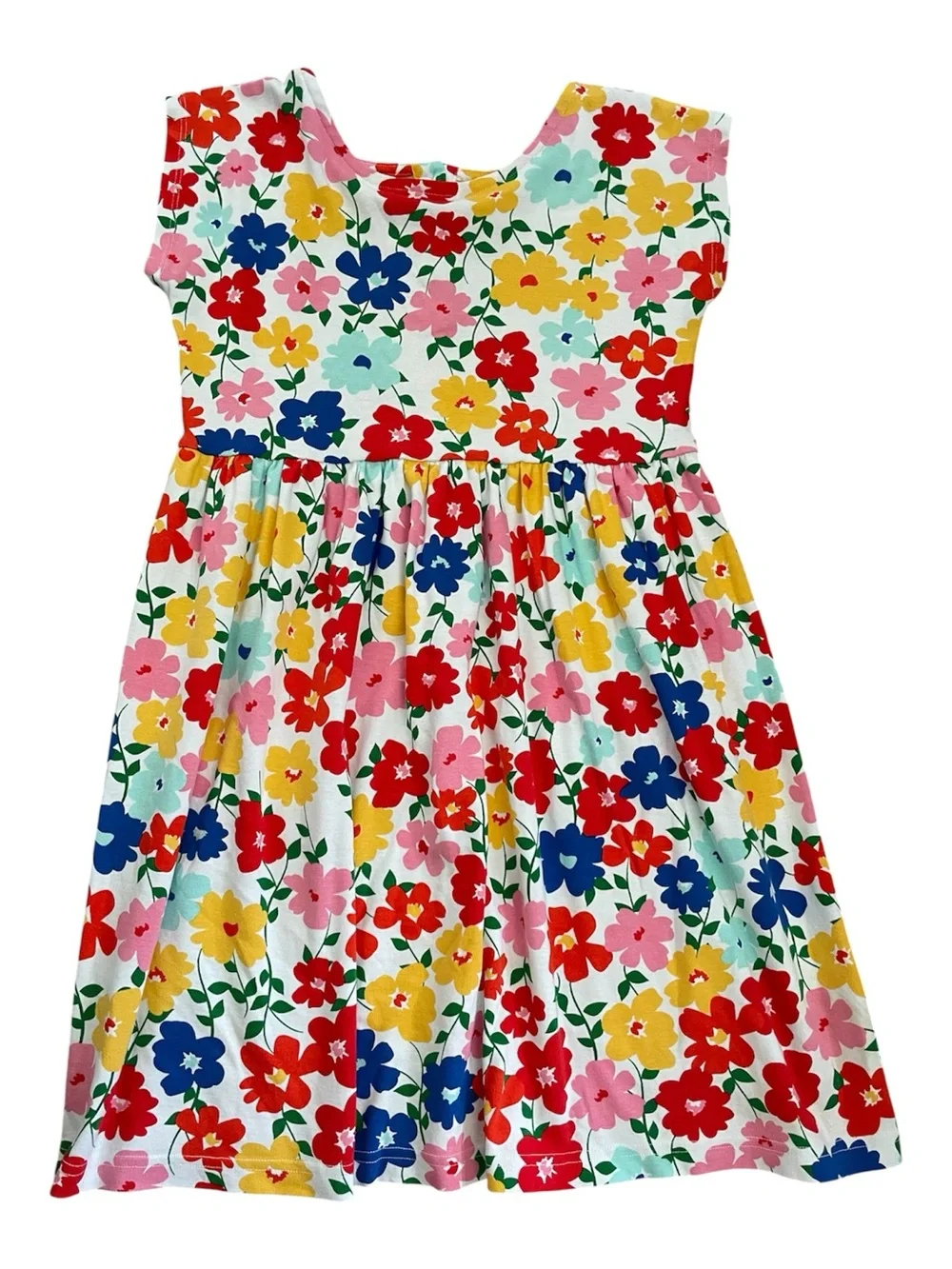 HANNA ANDERSSON | 100% Cotton Floral Button Front Casual Dress | 150cm